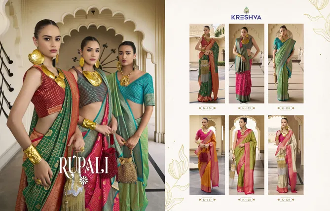 Rupali By Kreshva Banarasi Silk Printed Wholesale Saree Suppliers In Mumbai